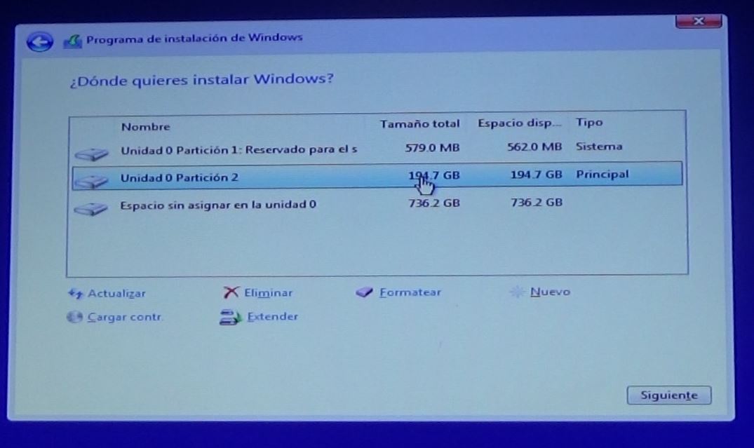 Particionar disco en windows