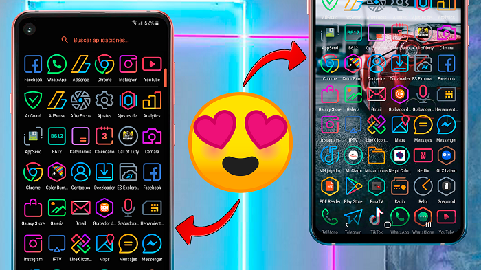 ICONOS DE NEON para tu Android