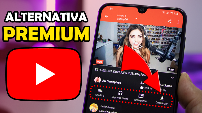 La mejor ALTERNATIVA a YOUTUBE PREMIUM para ANDROID