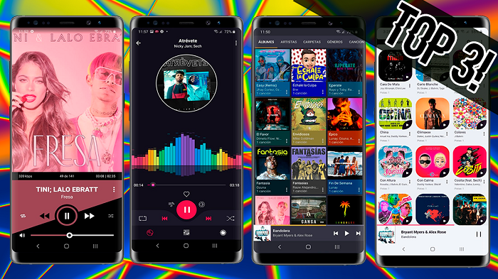 TOP 3!! Los mejores REPRODUCTORES DE MUSICA en ANDROID