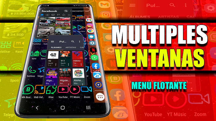 INCREÍBLE!! Como tener MENÚ & VENTANAS FLOTANTES en ANDROID MULTITAREA