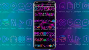 PACK de ICONOS NEÓN FLUORESCENTE más WALLPAPERS UNICOS