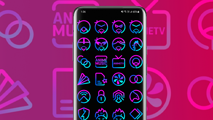 ICONOS FLUORESCENTES para tu ANDROID