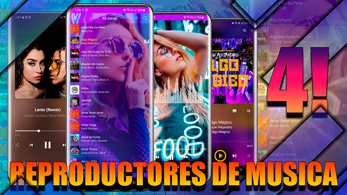 TOP 4!! Los mejores REPRODUCTORES de MÚSICA con DISEÑO IMPACTANTES para ANDROID