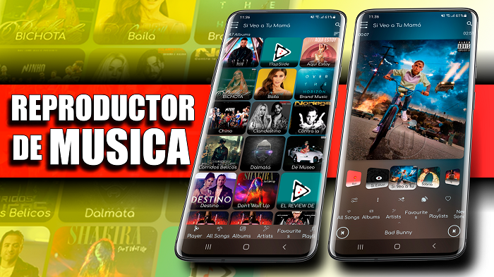 El mejor REPRODUCTOR de MUSICA para ANDROID con DISEÑO UNICO LO AMARAS