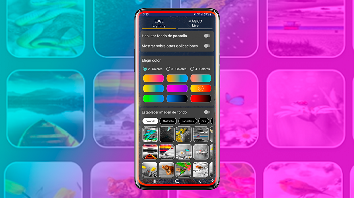 Potentes BORDES ILUMINADOS & FONDOS EN VIVO para ANDROID